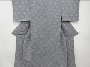 未使用品　縮緬地　松竹梅に鶴亀・瓢箪模様　小紋着物